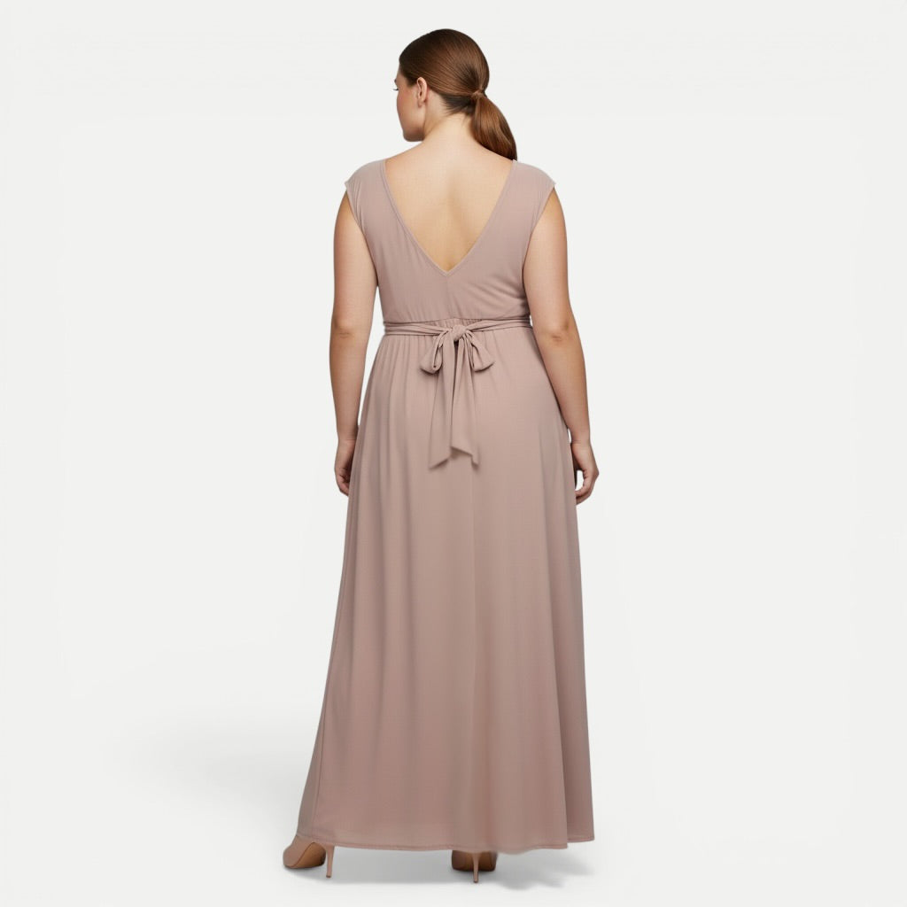 Rochie Kitana Lungă Roz pudrat