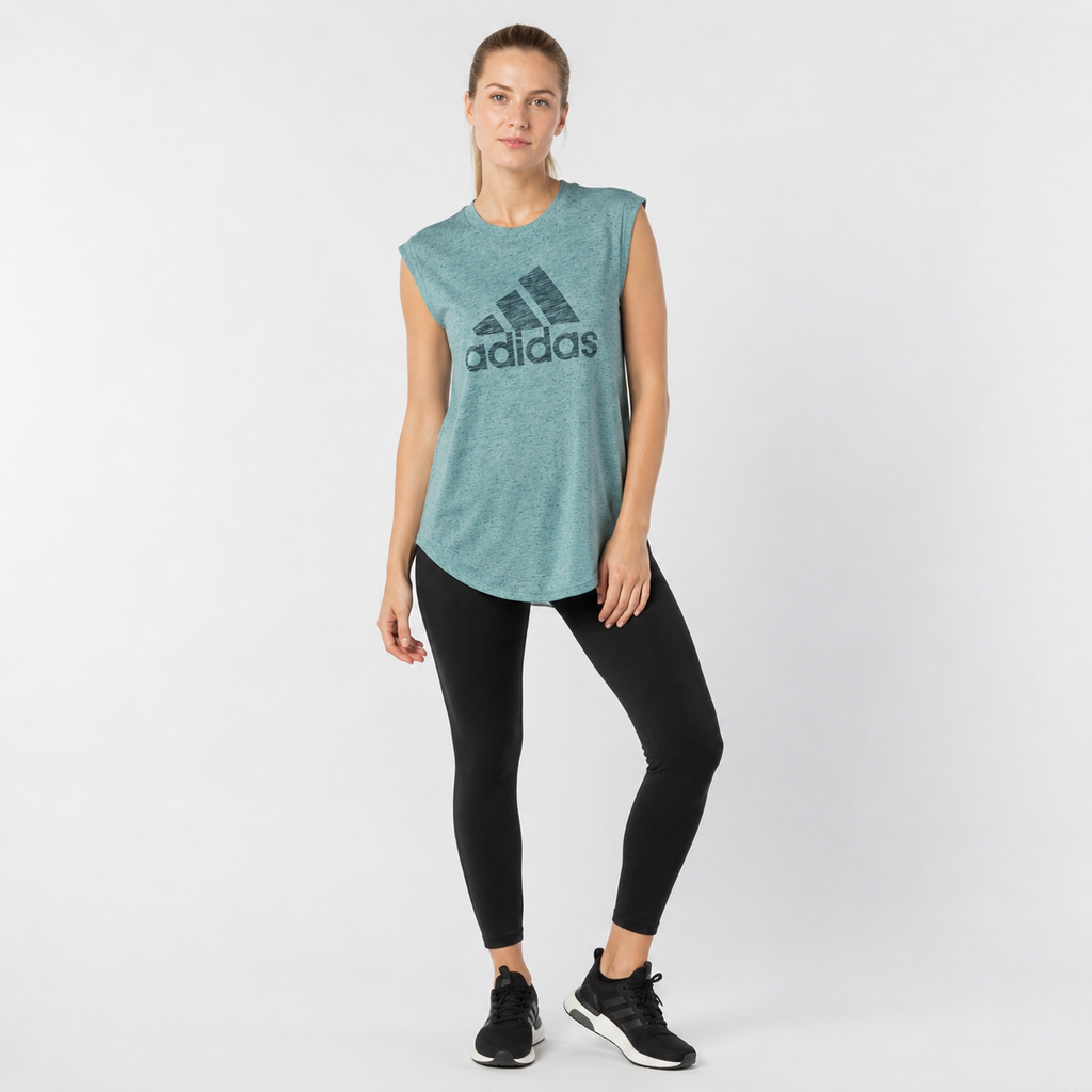 Top sport Adidas albastru cu logo