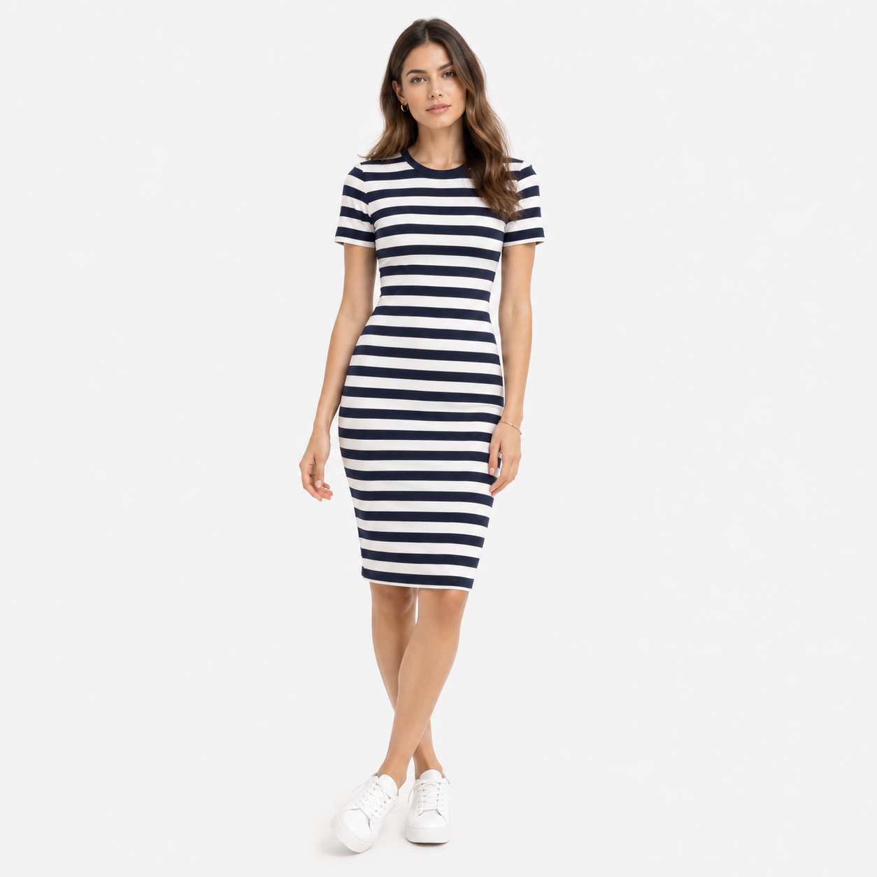 Rochie Nikkie cu dungi navy