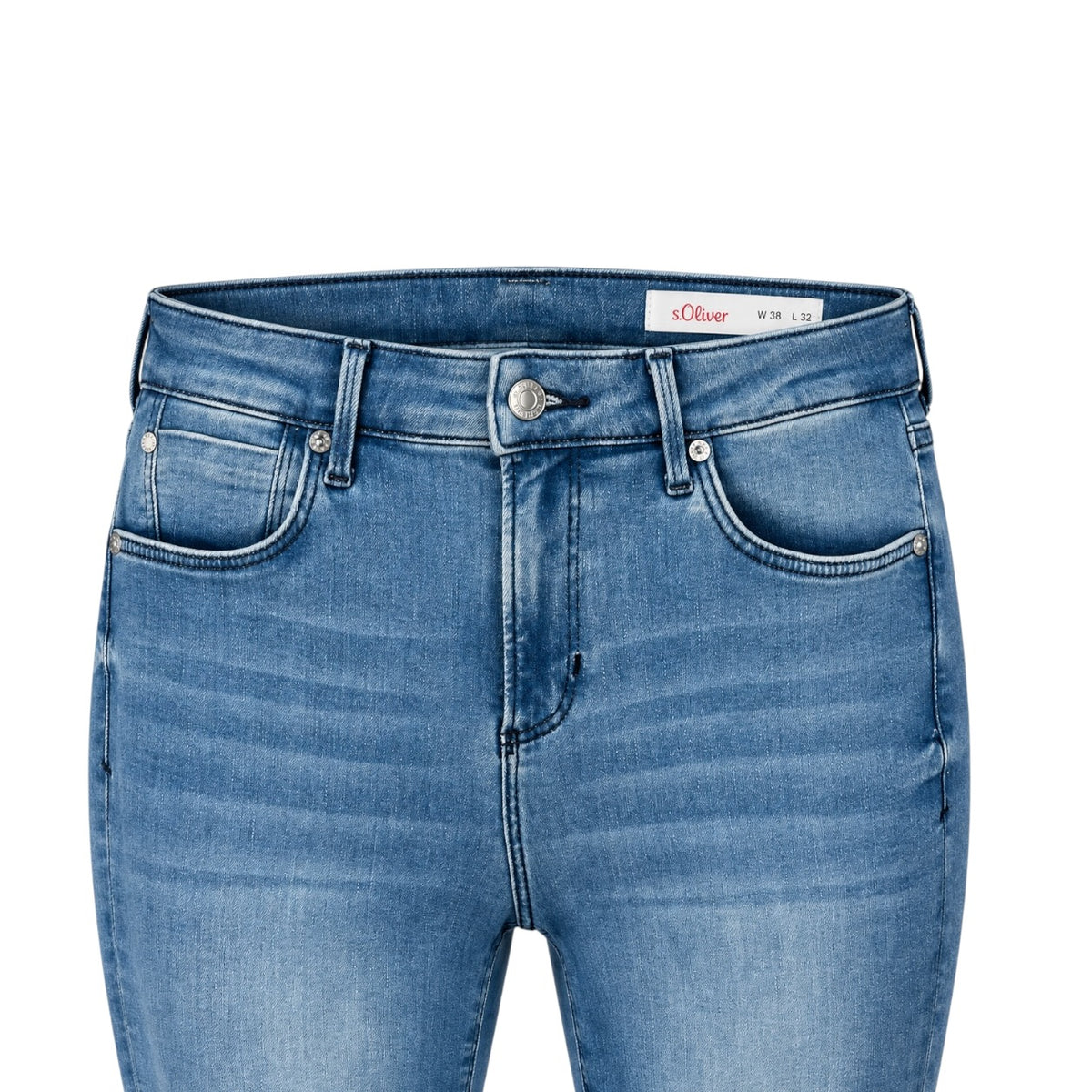 Blugi s.Oliver Izabell albastru deschis skinny mid rise