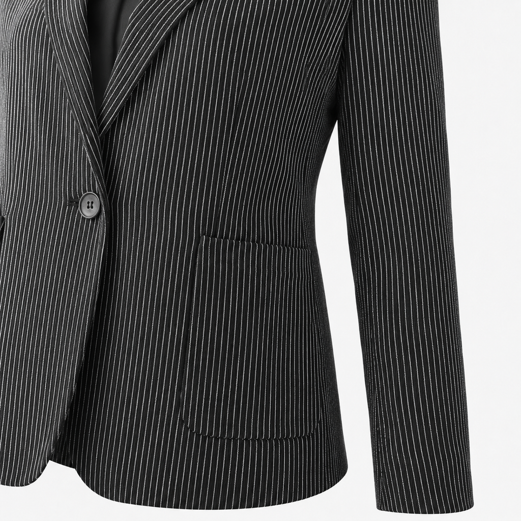 Sacou H&M negru cu dungi verticale
