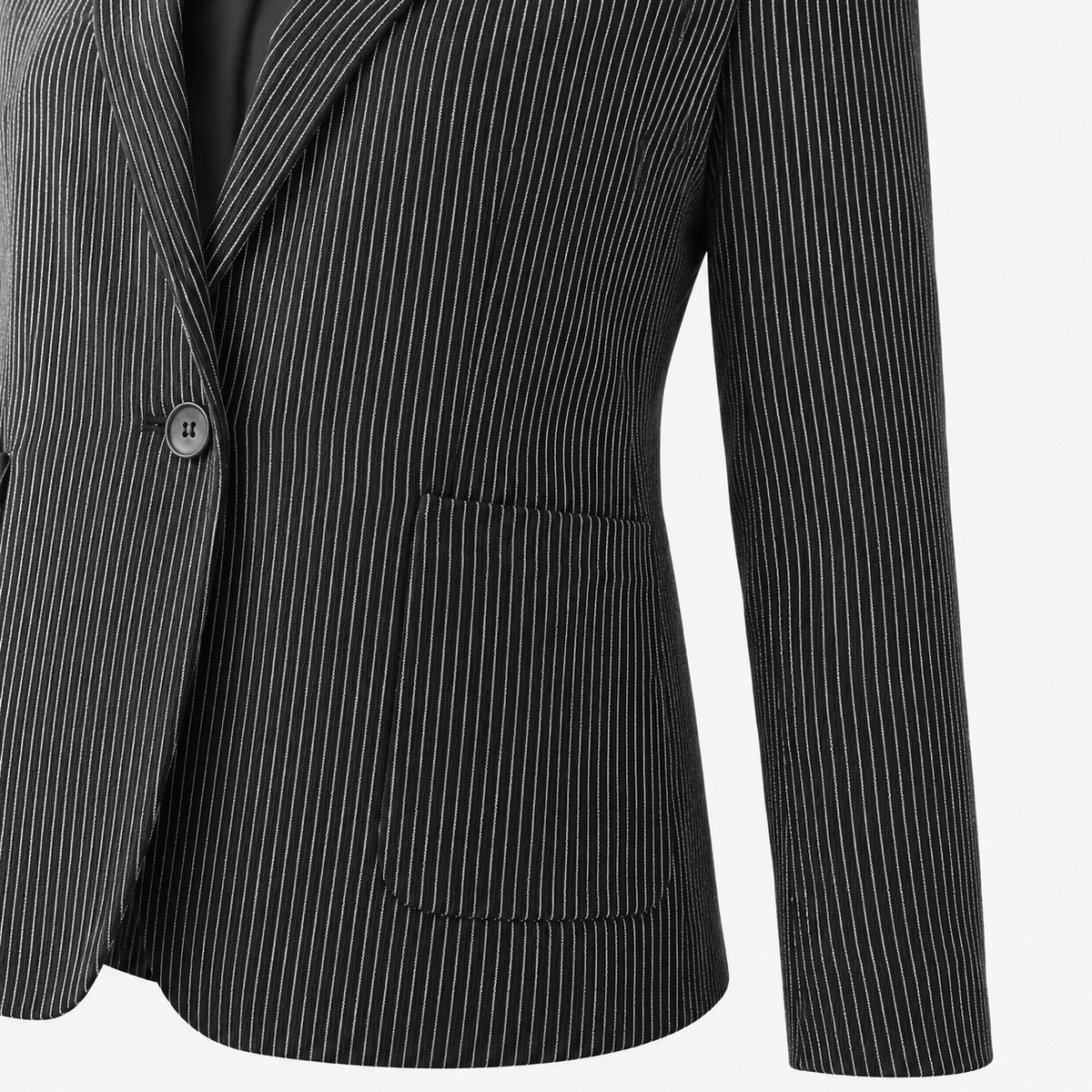 Sacou H&M negru cu dungi verticale