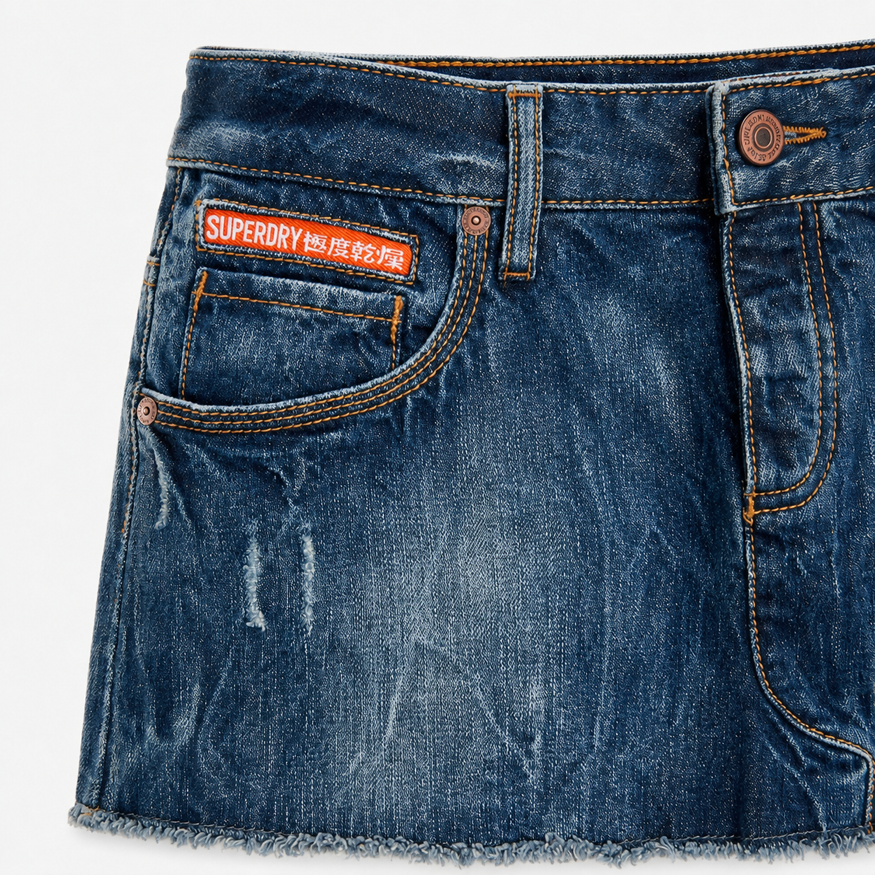 Fustă Superdry Bale Mini din denim