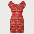 Rochie Desigual Esther roșie cu imprimeu floral