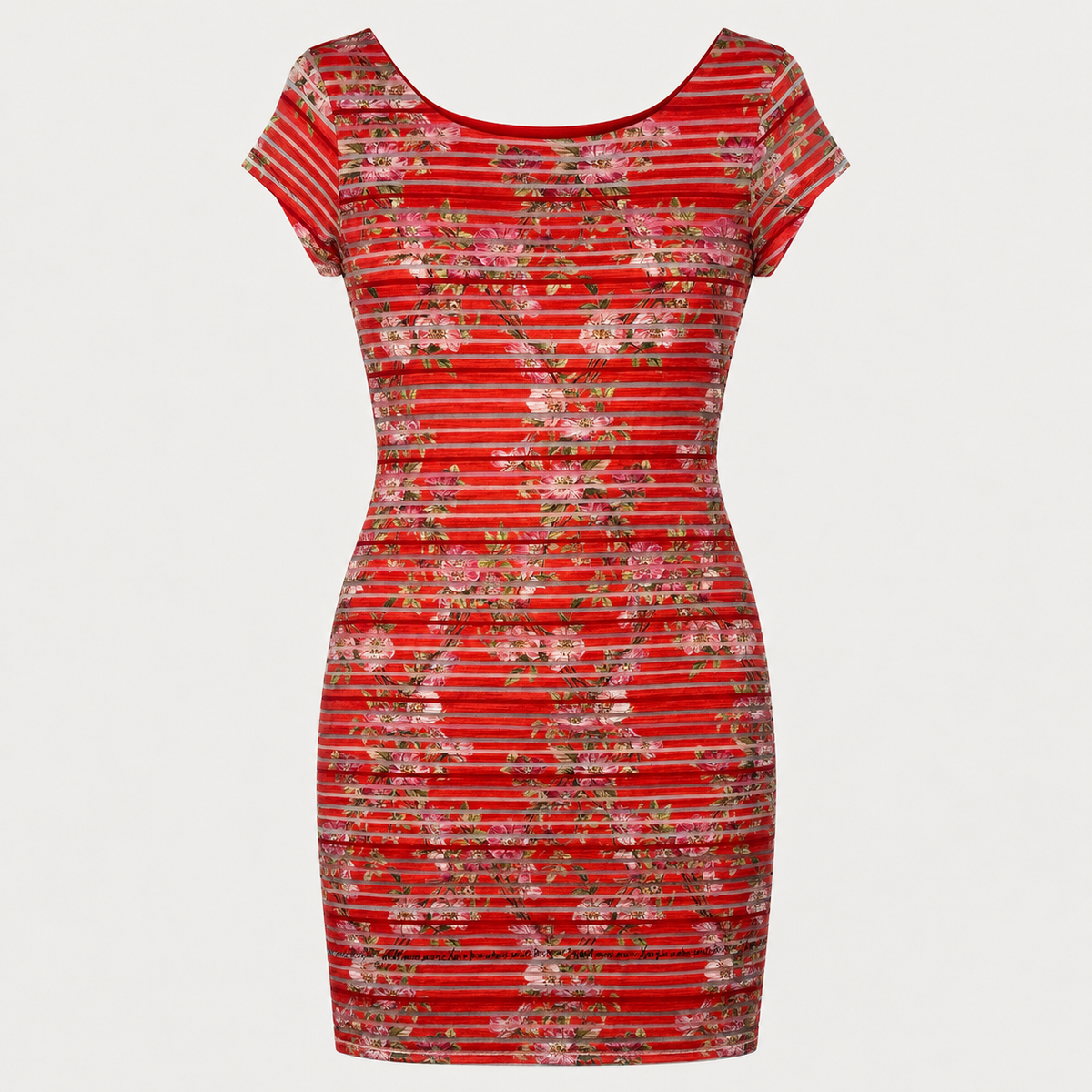 Rochie Desigual Esther roșie cu imprimeu floral