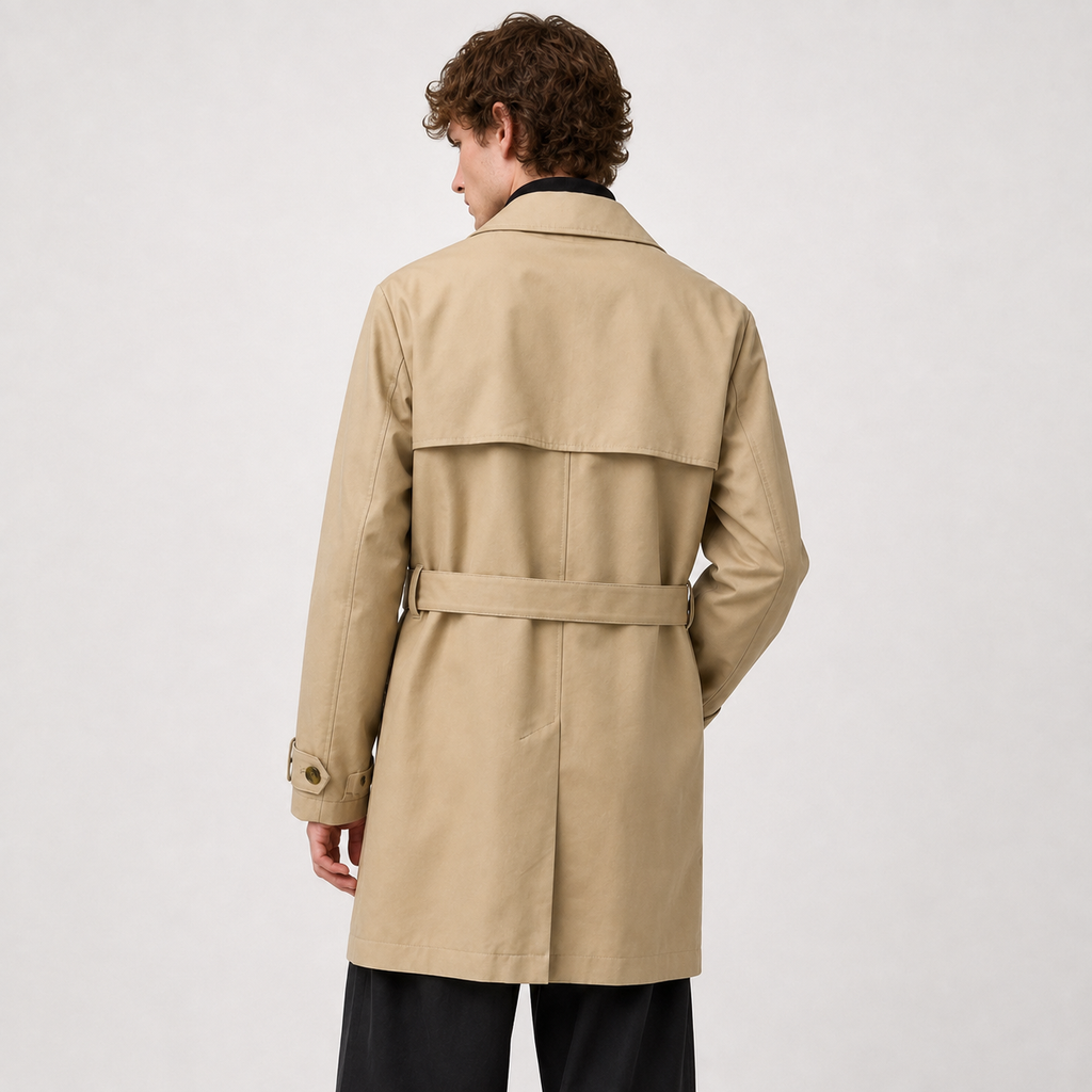 Trenci ASOS Design cu două rânduri de nasturi și centură