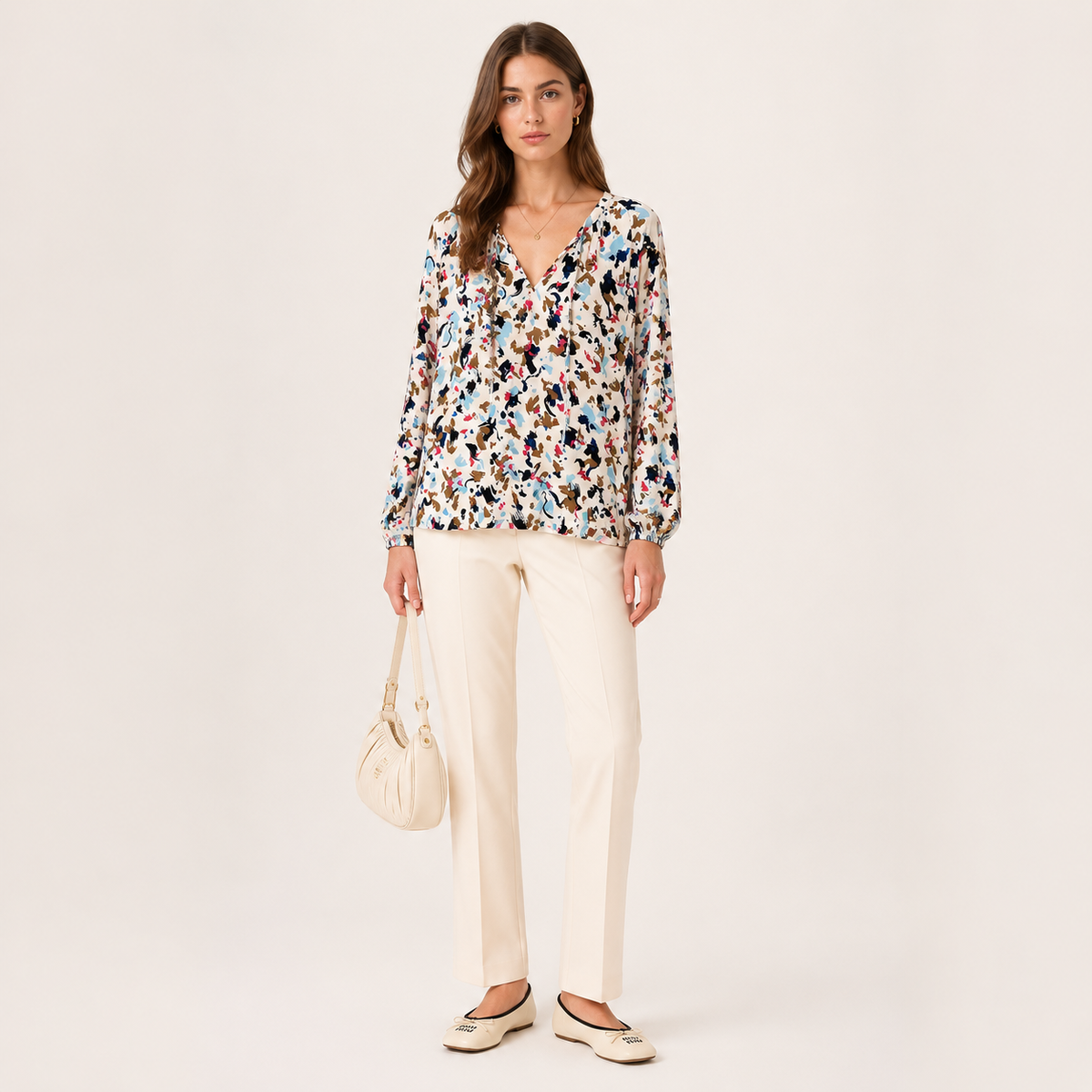 Bluză s.Oliver cu imprimeu abstract multicolor