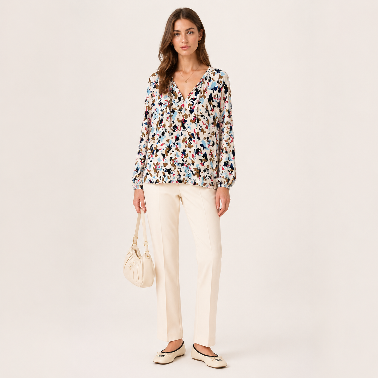 Bluză s.Oliver cu imprimeu abstract multicolor