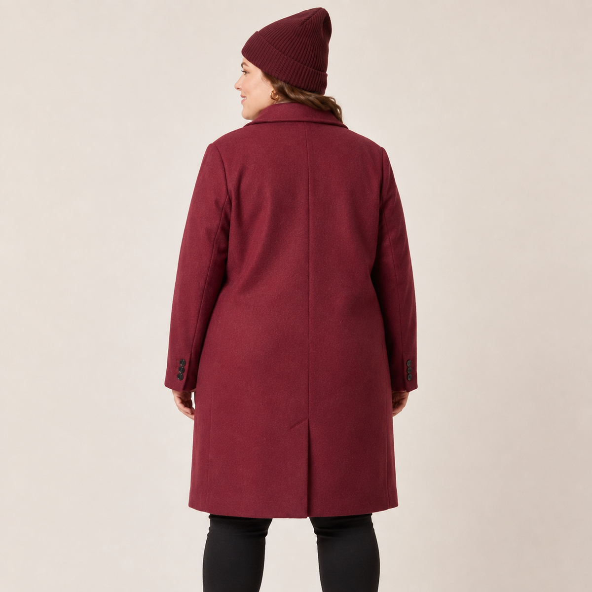 Palton s.Oliver bordo cu rever