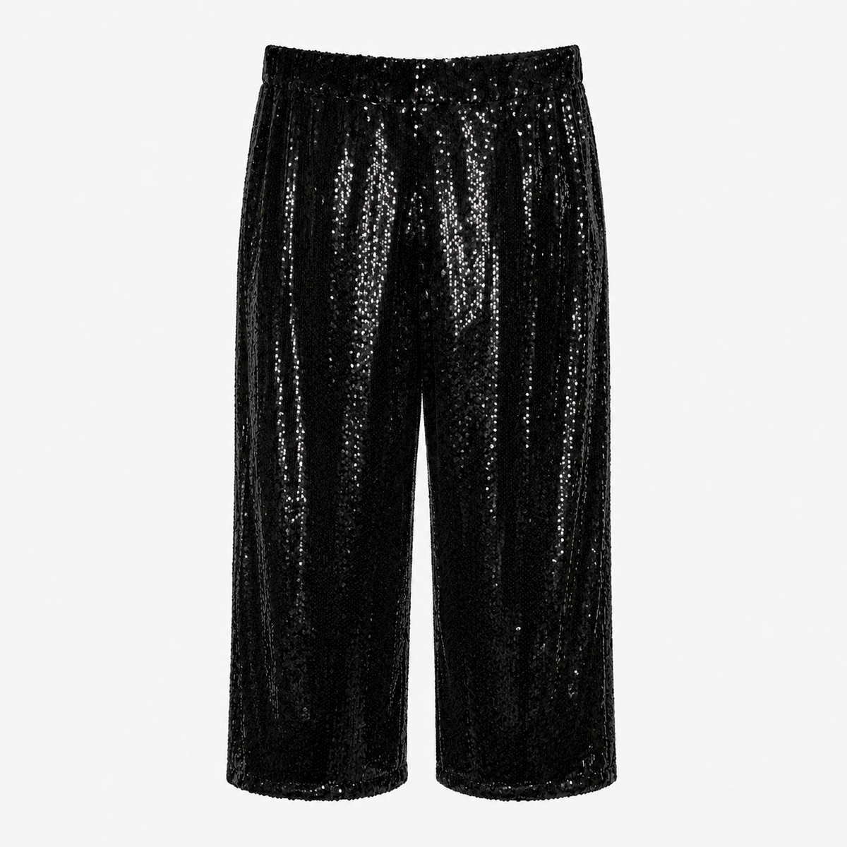 Pantaloni River Island Plus negri cu paiete