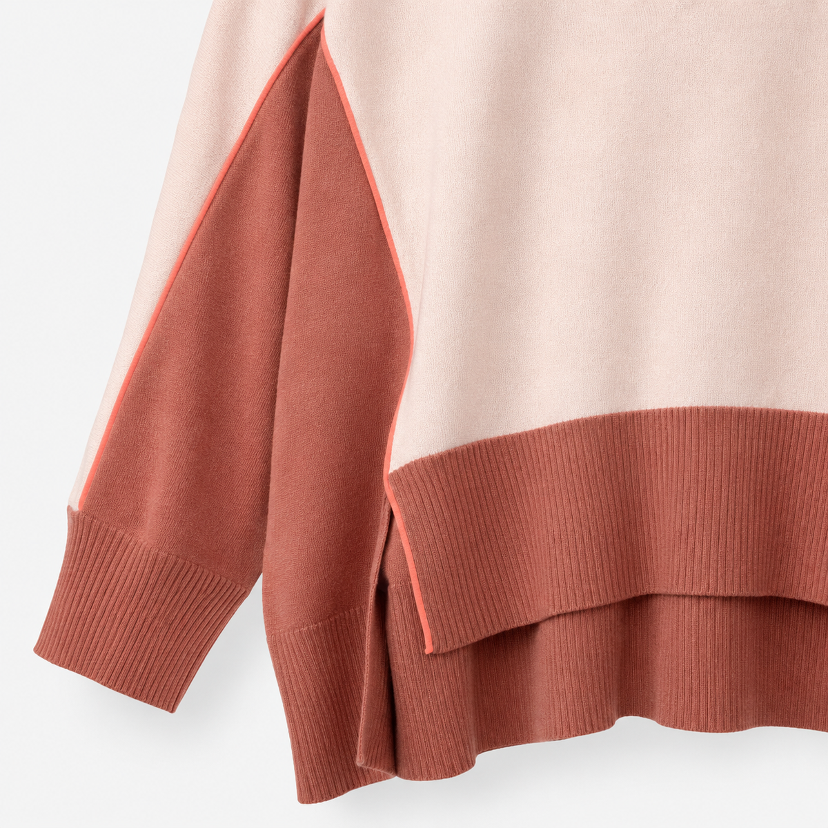 Pulover MAX&Co. by Max Mara Colorblock cu decolteu în V din mix de lână și cașmir