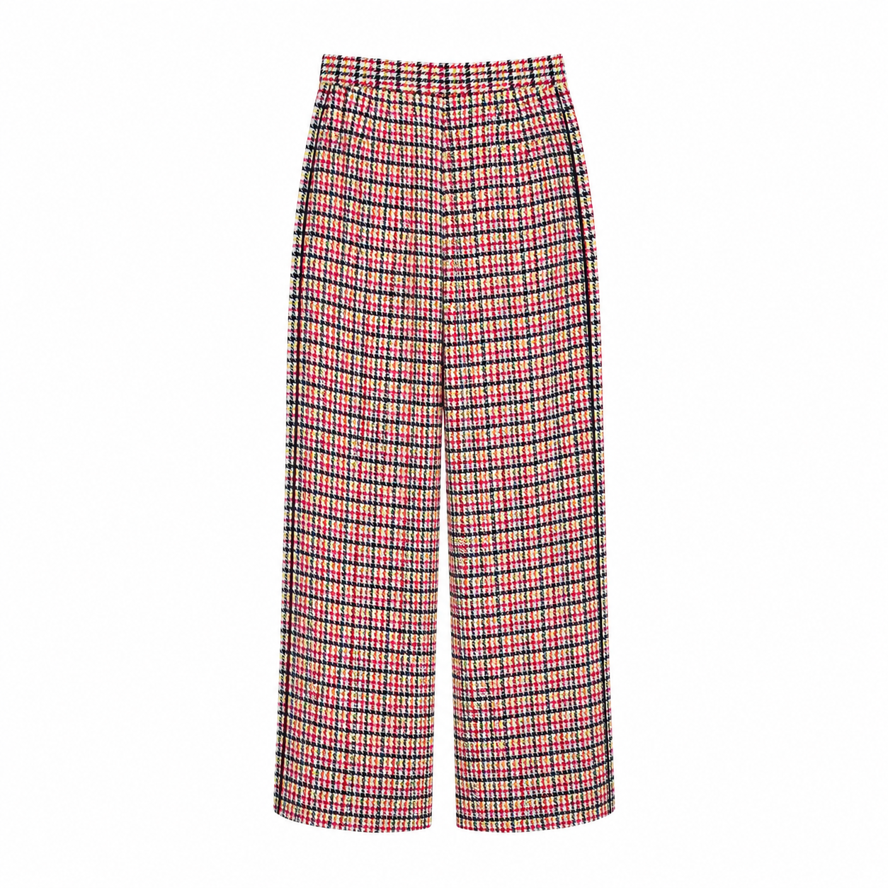 Pantaloni Karl Lagerfeld wide leg din mătase cu imprimeu multicolor