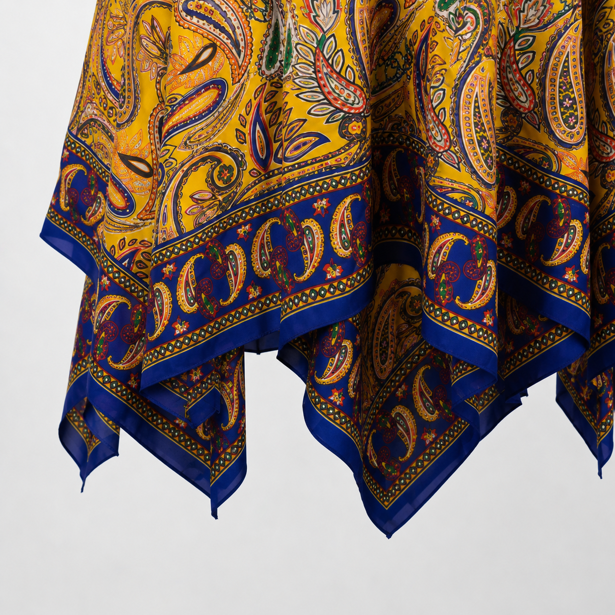 Fustă Lauren Ralph Lauren din mătase cu imprimeu paisley