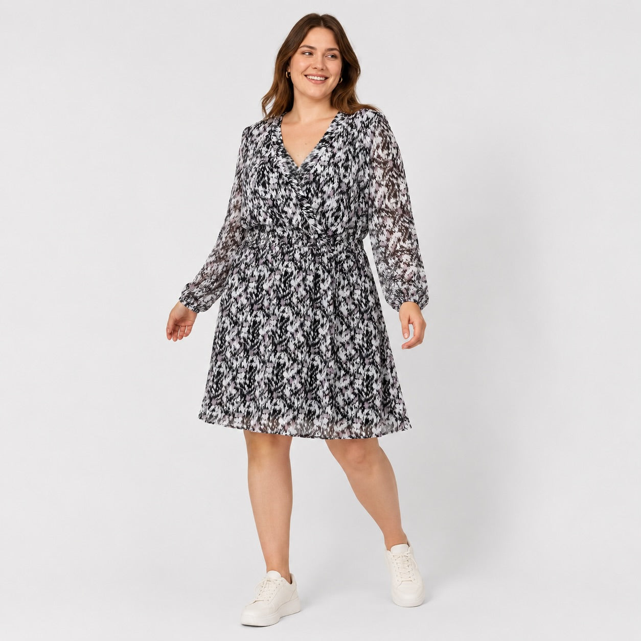 Rochie Comma petrecută cu imprimeu abstract