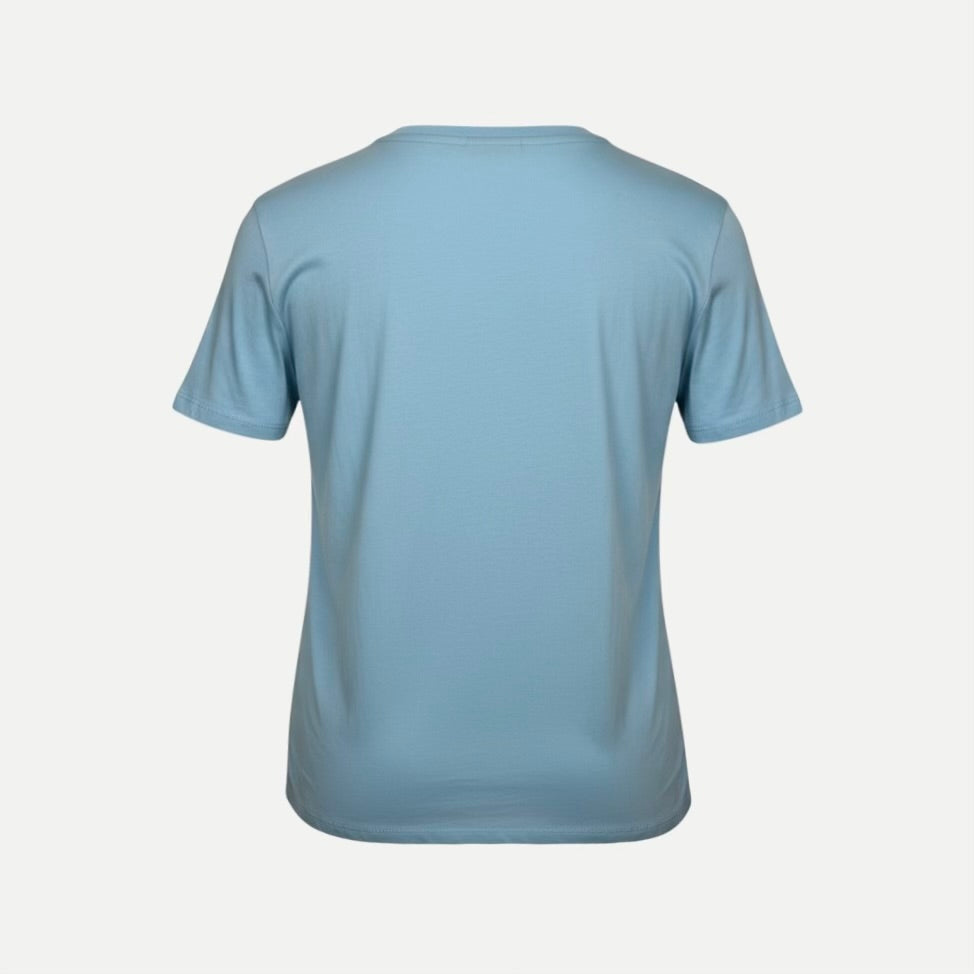 Tricou Cream Cu print grafic Bleu
