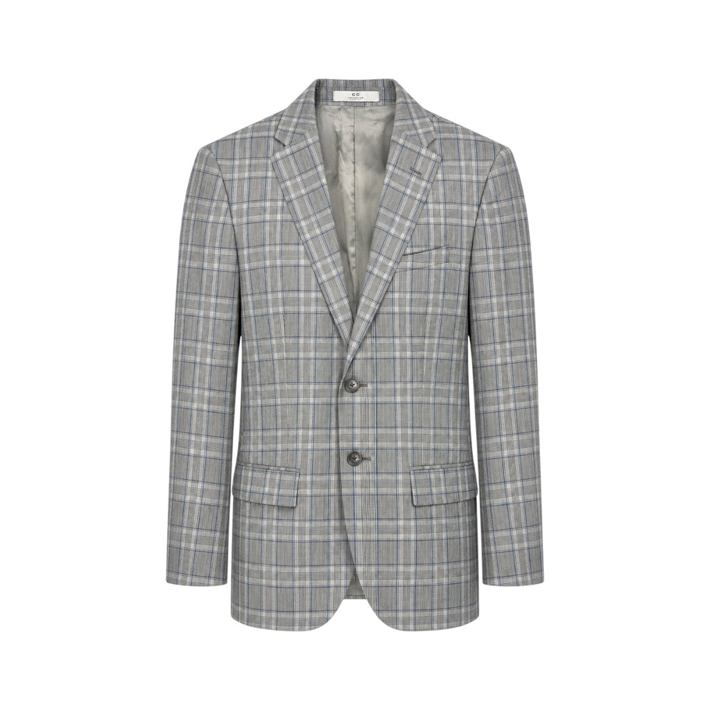 Sacou Corneliani CC Collection gri din lână virgină