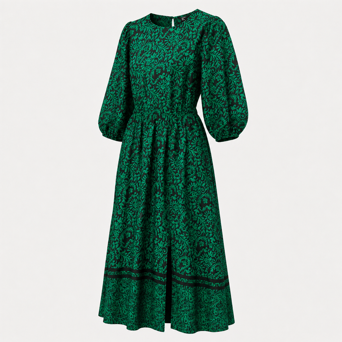 Rochie Friends Like These verde cu imprimeu floral