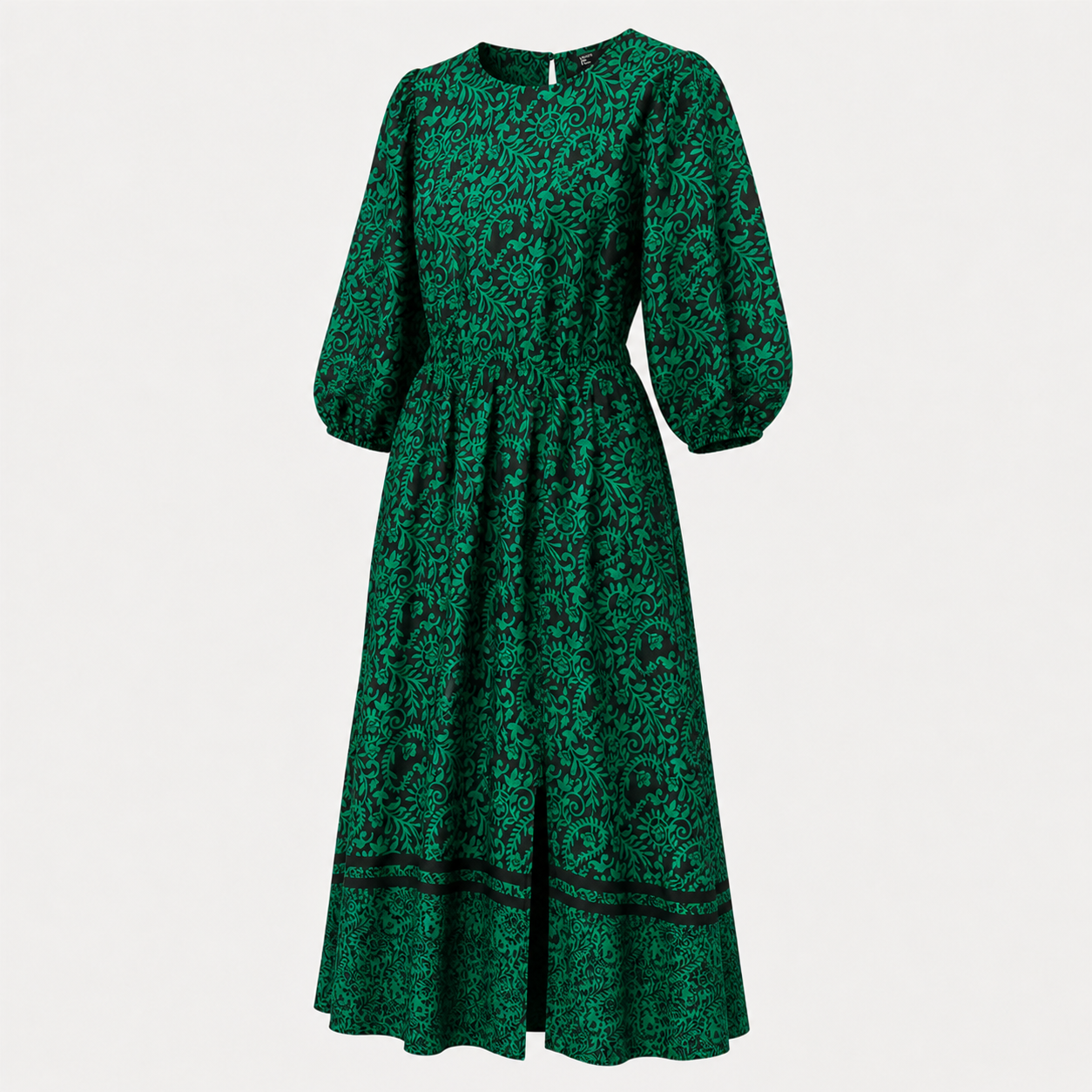 Rochie Friends Like These verde cu imprimeu floral