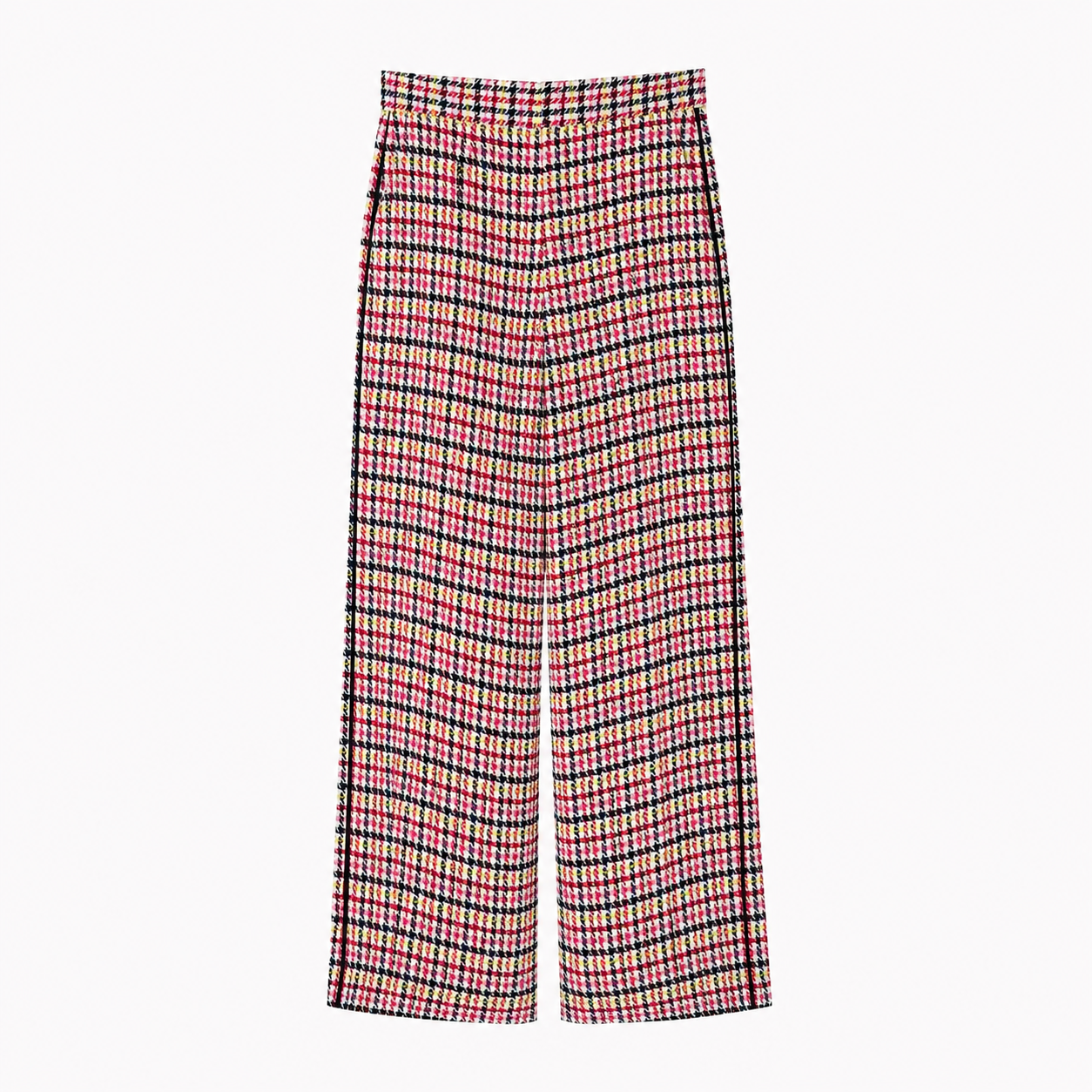 Pantaloni Karl Lagerfeld wide leg din mătase cu imprimeu multicolor