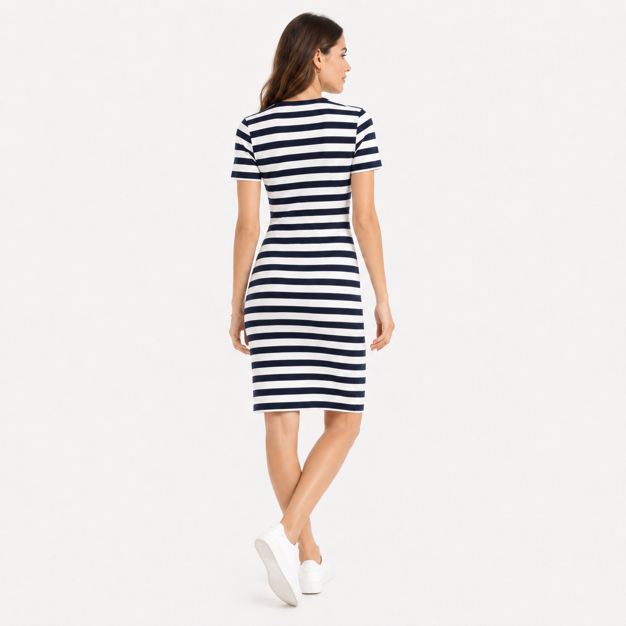 Rochie Nikkie cu dungi navy