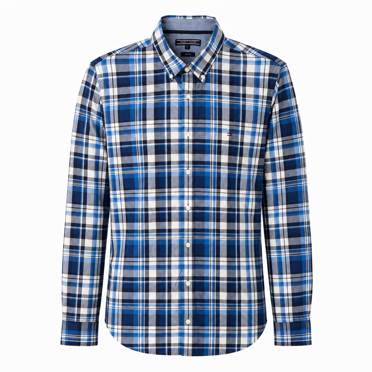 Cămașă Tommy Hilfiger Slim Fit în carouri albastre
