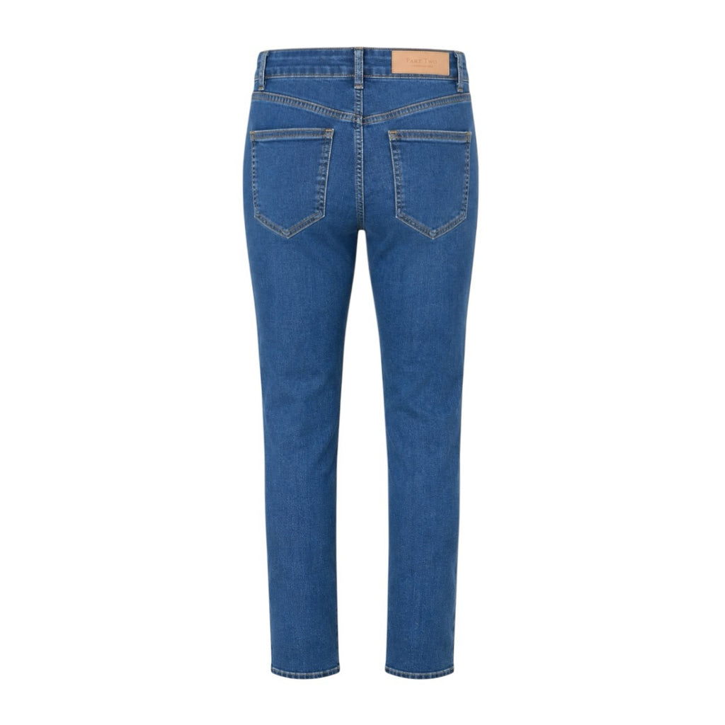 Blugi Part Two RANASPW albaștri high waist straight leg