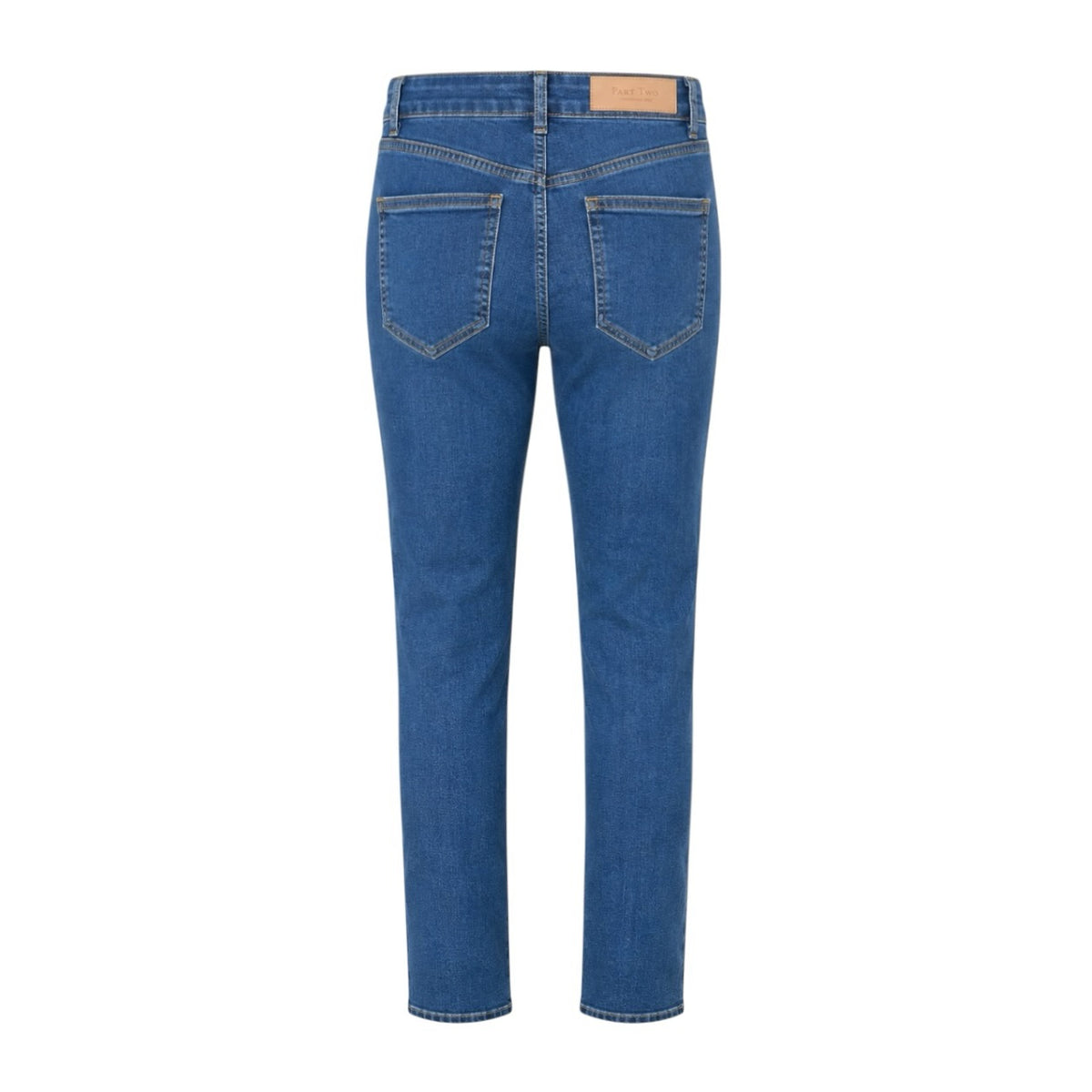 Blugi Part Two RANASPW albaștri high waist straight leg