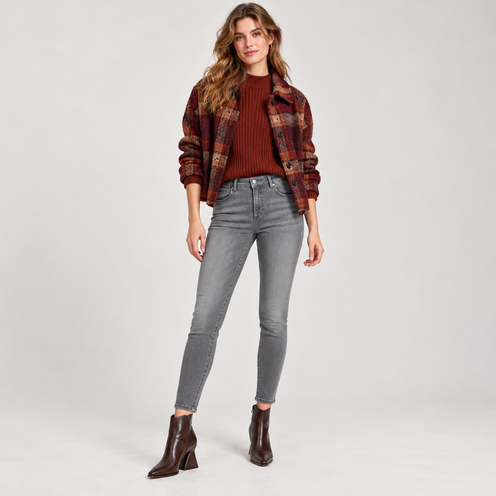 Blugi s.Oliver Izabell gri skinny mid rise
