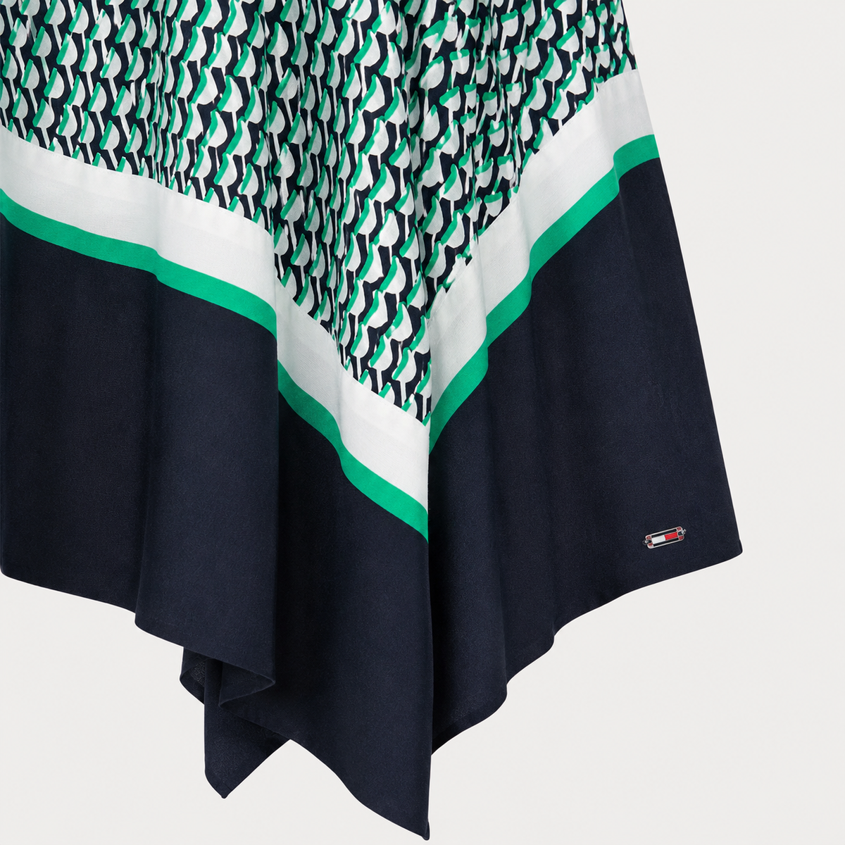Fustă Tommy Hilfiger asimetrică cu imprimeu geometric