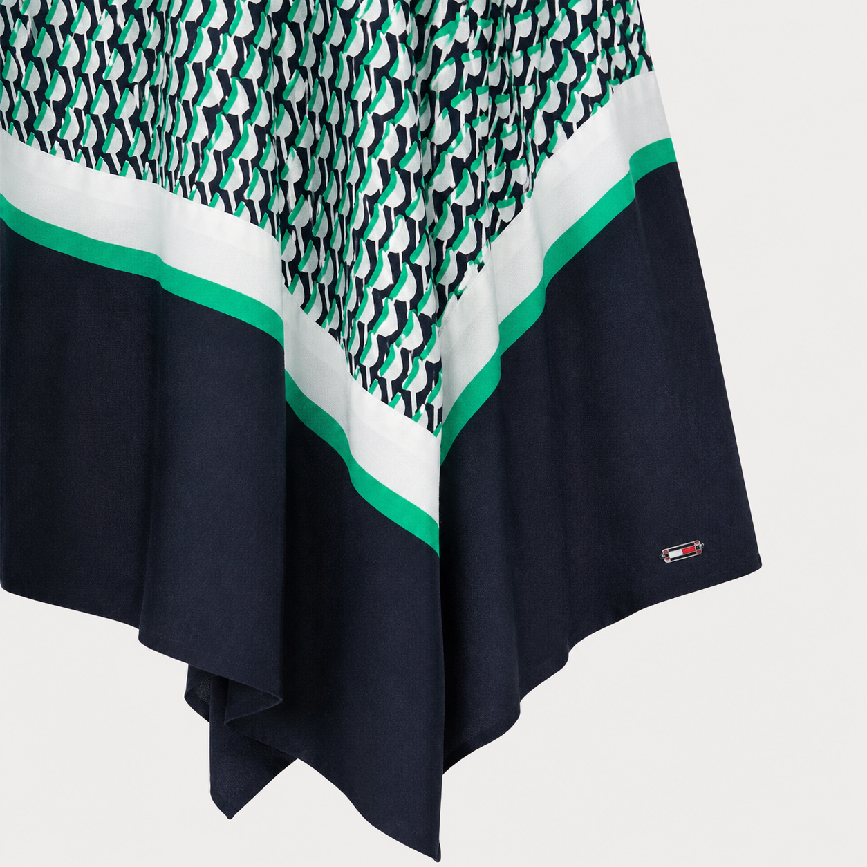 Fustă Tommy Hilfiger asimetrică cu imprimeu geometric