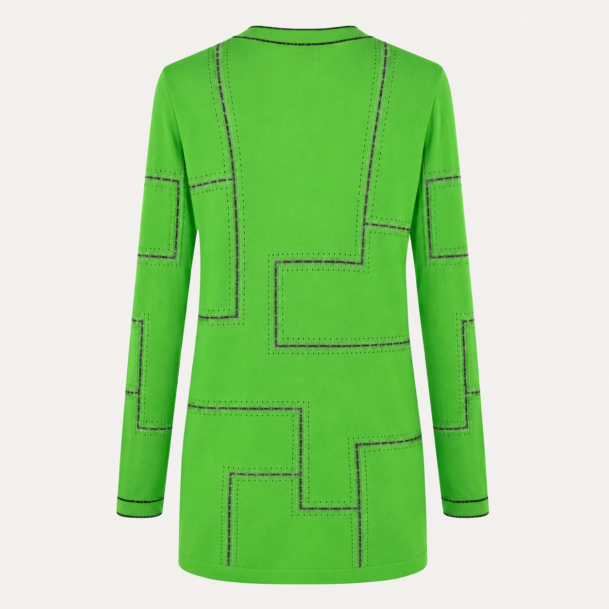 Cardigan Stizzoli verde cu nasturi bijuterie