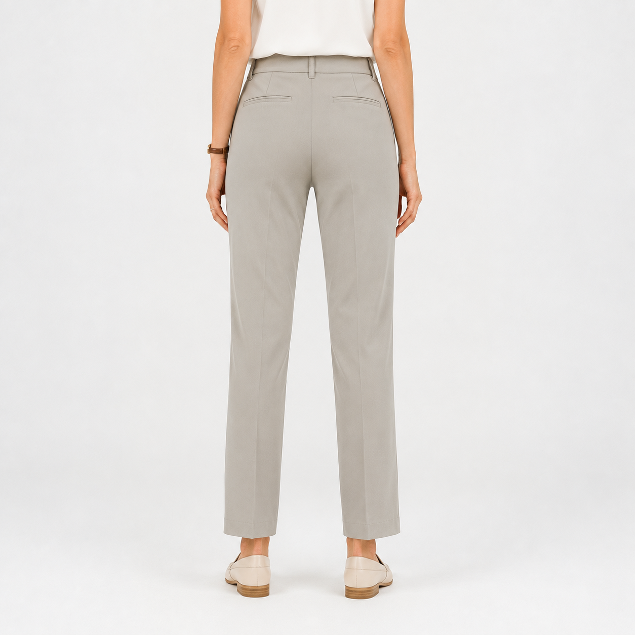 Pantaloni s.Oliver Rachel gri bej regular fit
