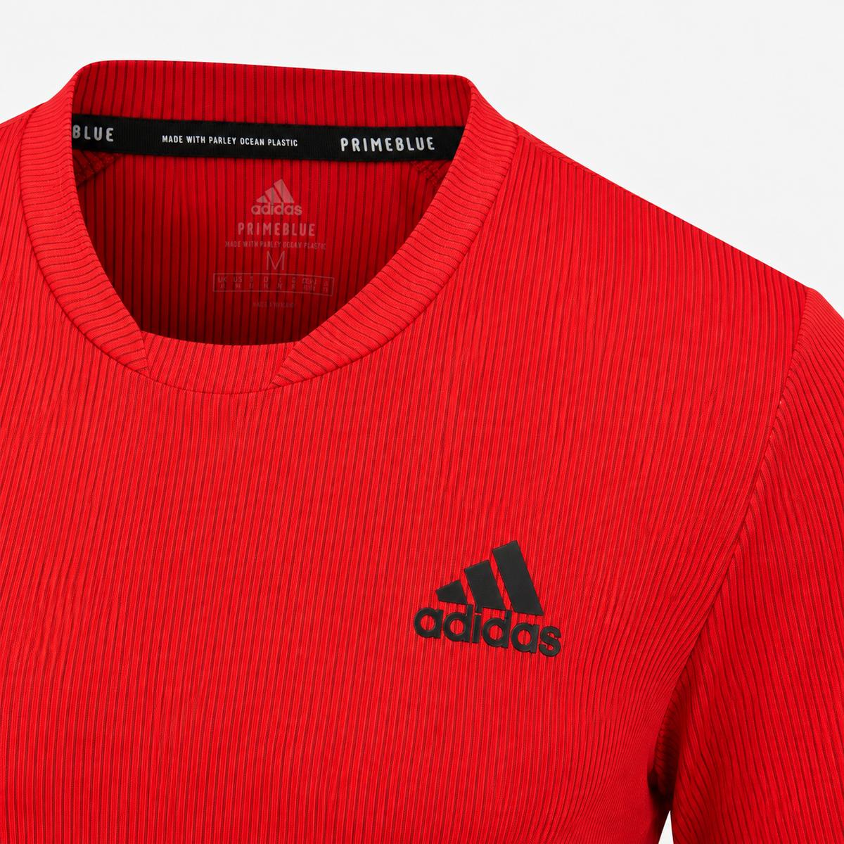 Tricou Adidas Primeblue roșu cu logo