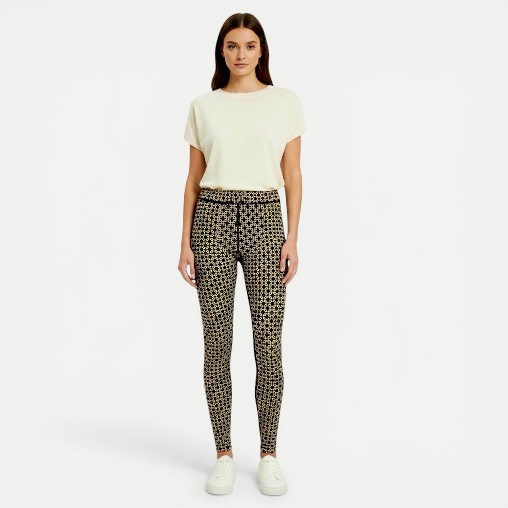 Colanți H&M x Richard Allan cu imprimeu geometric