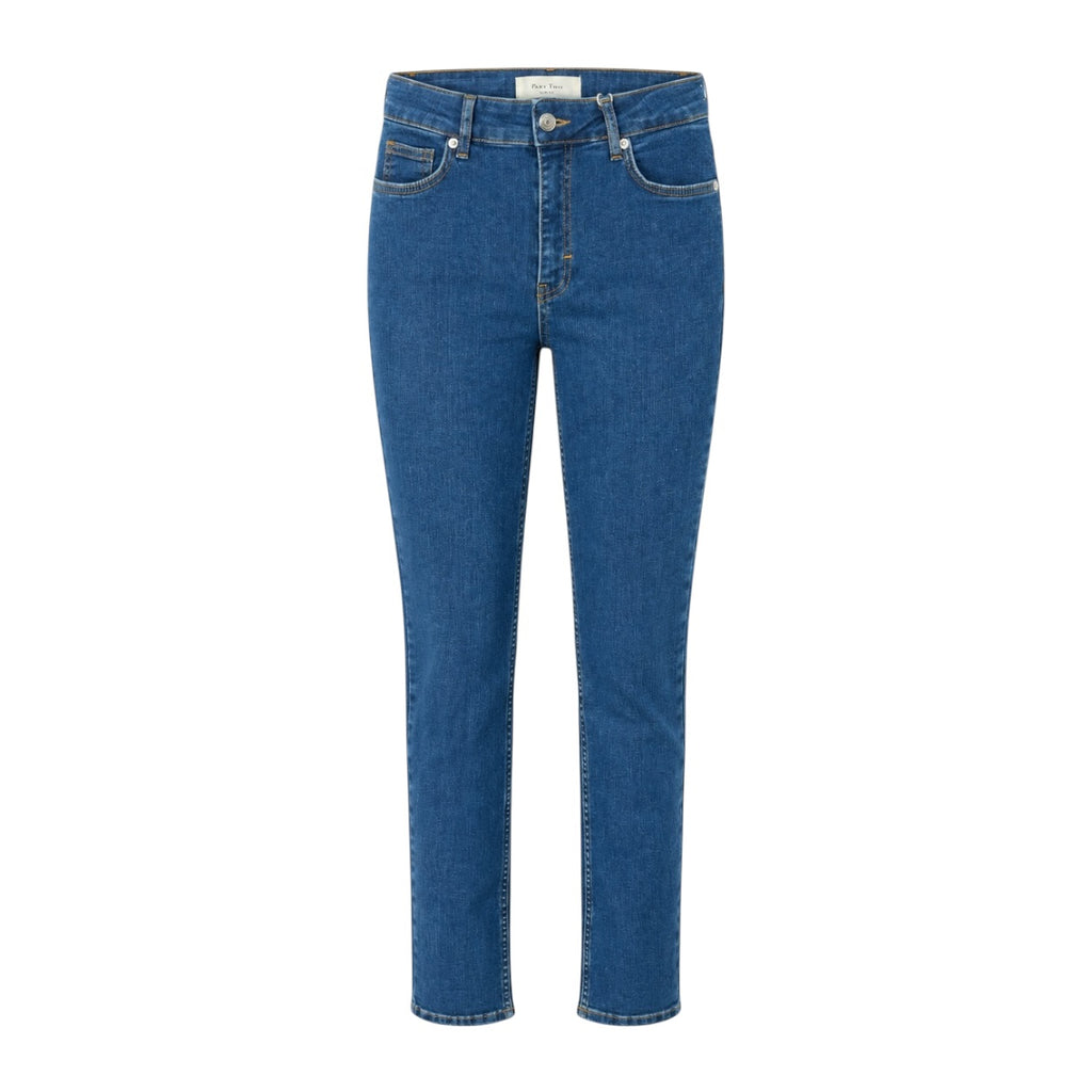Blugi Part Two RANASPW albaștri high waist straight leg