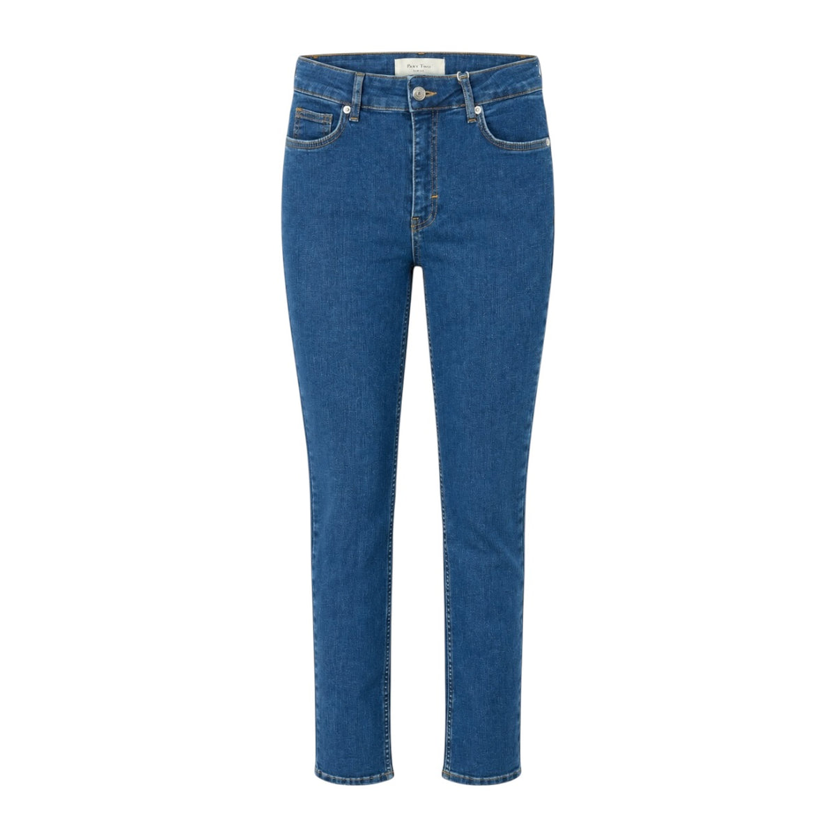 Blugi Part Two RANASPW albaștri high waist straight leg