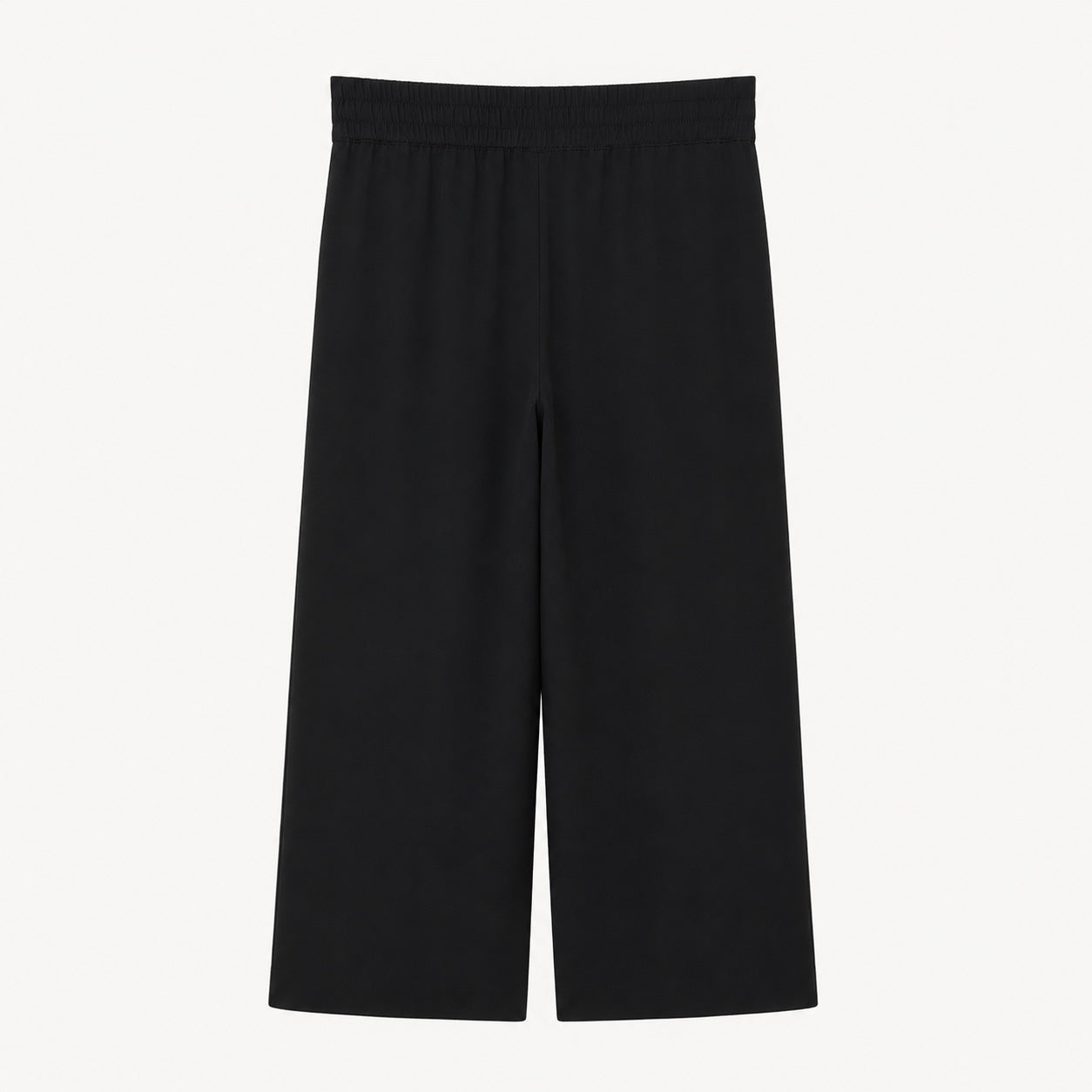 Pantaloni Zara Basic negri culotte cu pense