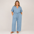 Salopetă LolaLiza albastru deschis wide leg