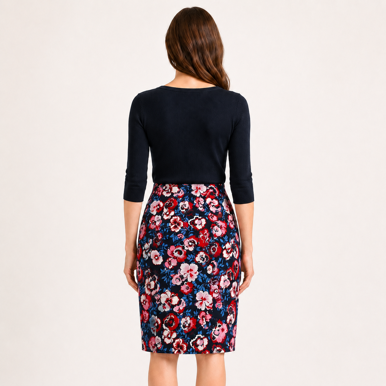 Fustă Gerry Weber florală cu șliț frontal