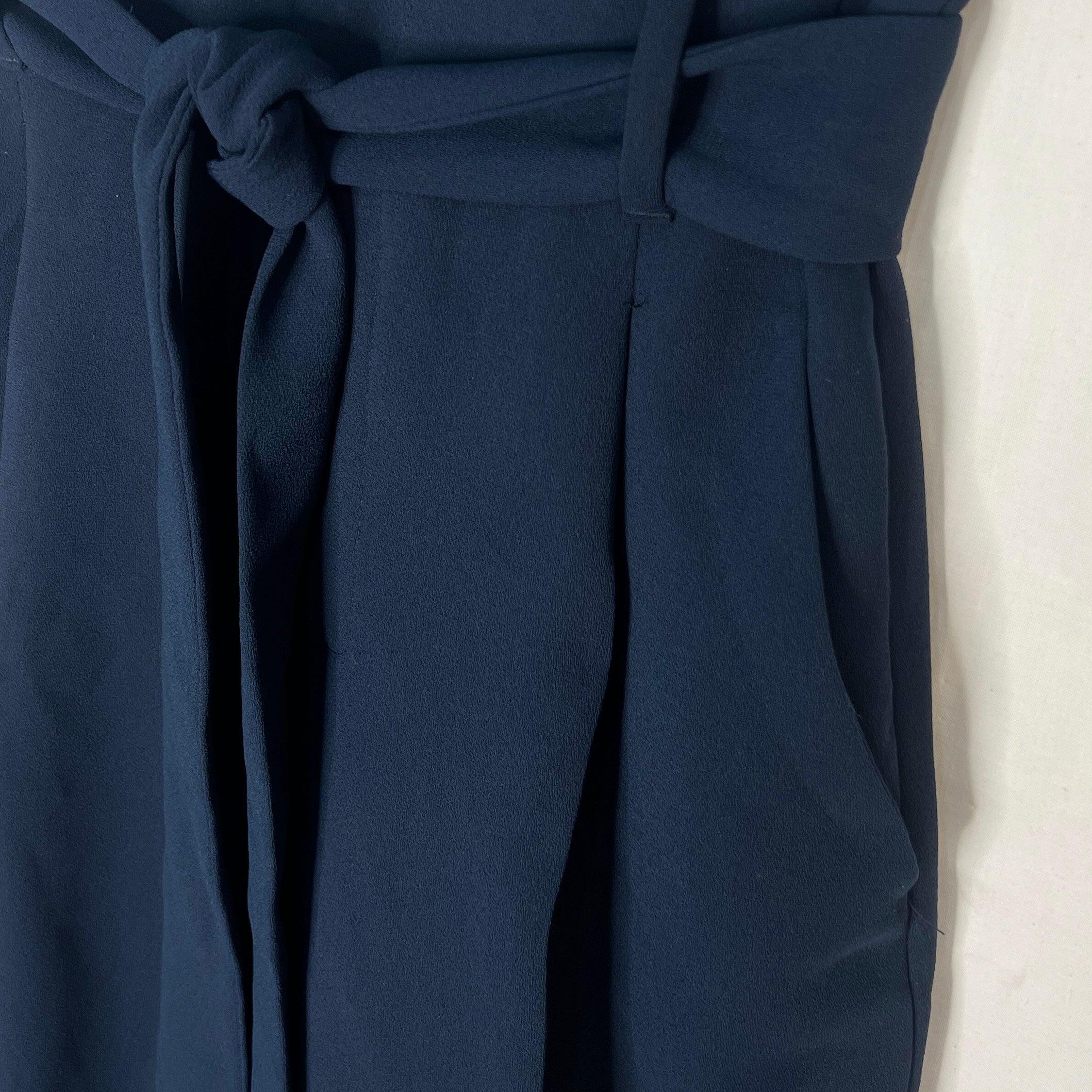 Pantaloni Mango Eleganți Bleumarin