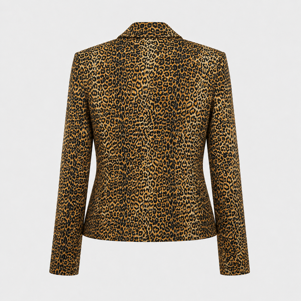 Costum Cinema Donna cu imprimeu leopard, sacou și fustă