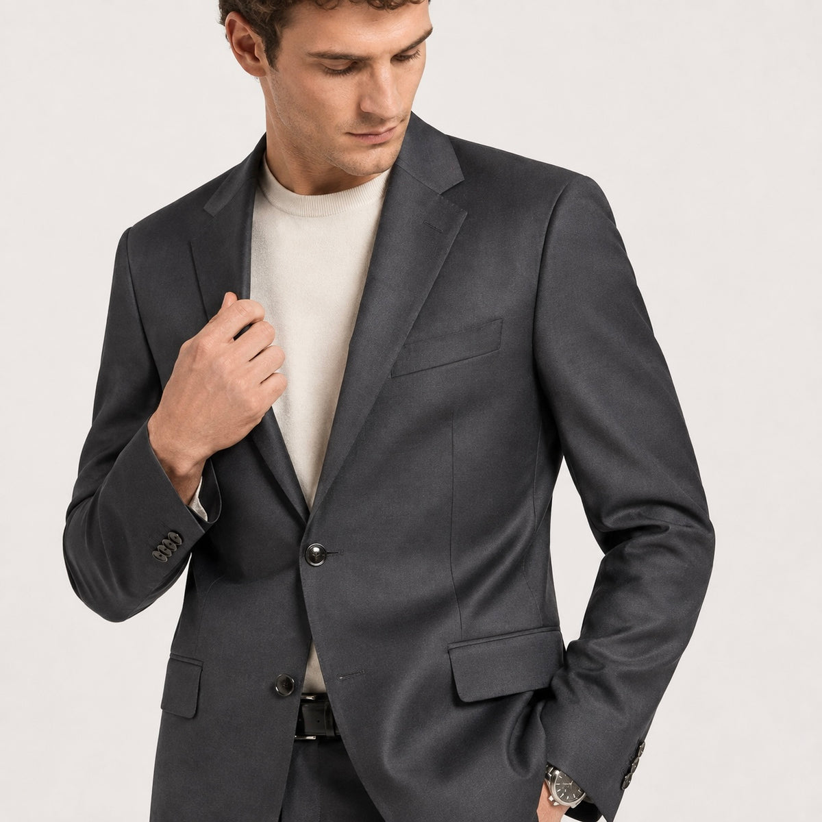 Sacou Wilvorst Slim Line gri antracit