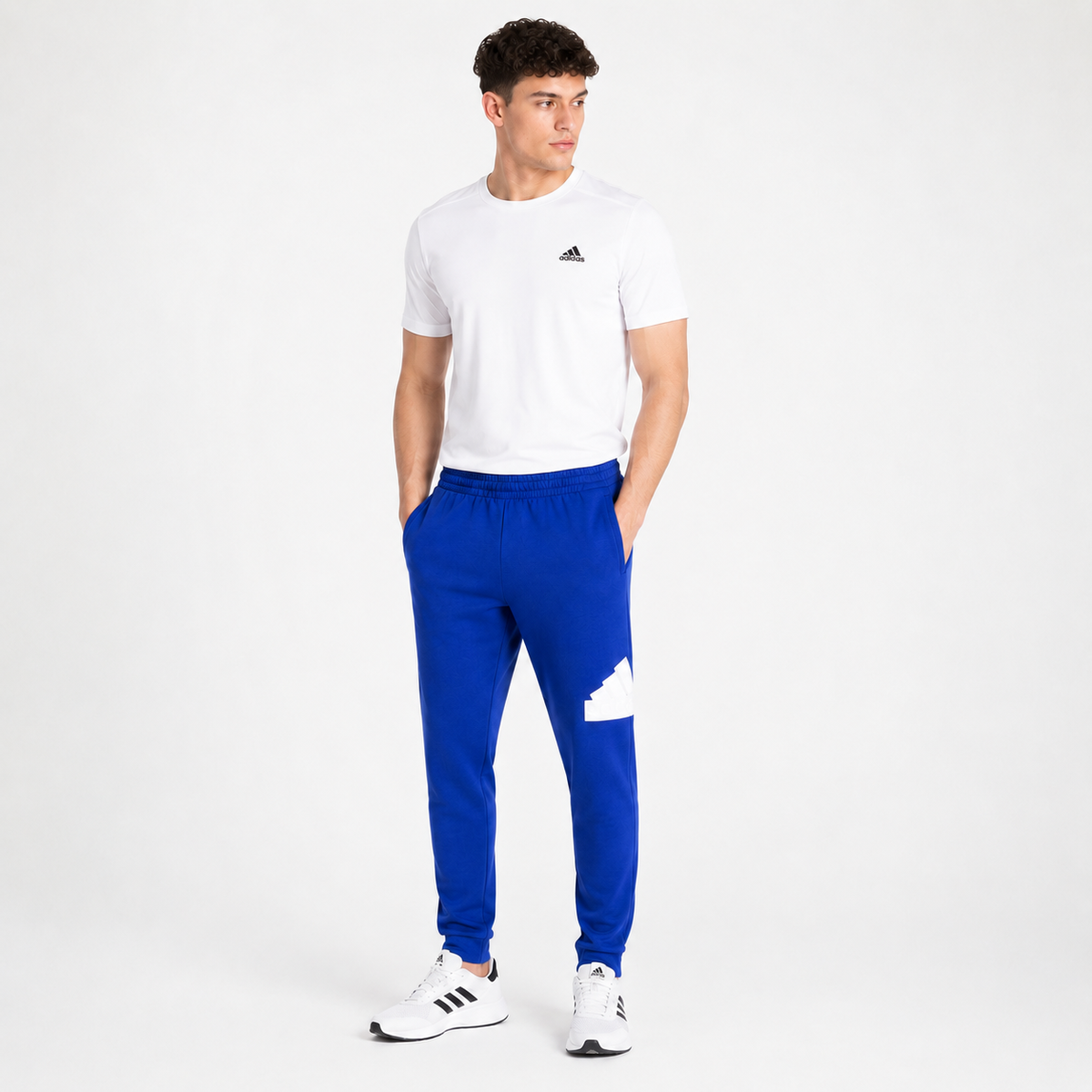 Pantaloni de trening Adidas Future Icons Badge of Sport albaștri