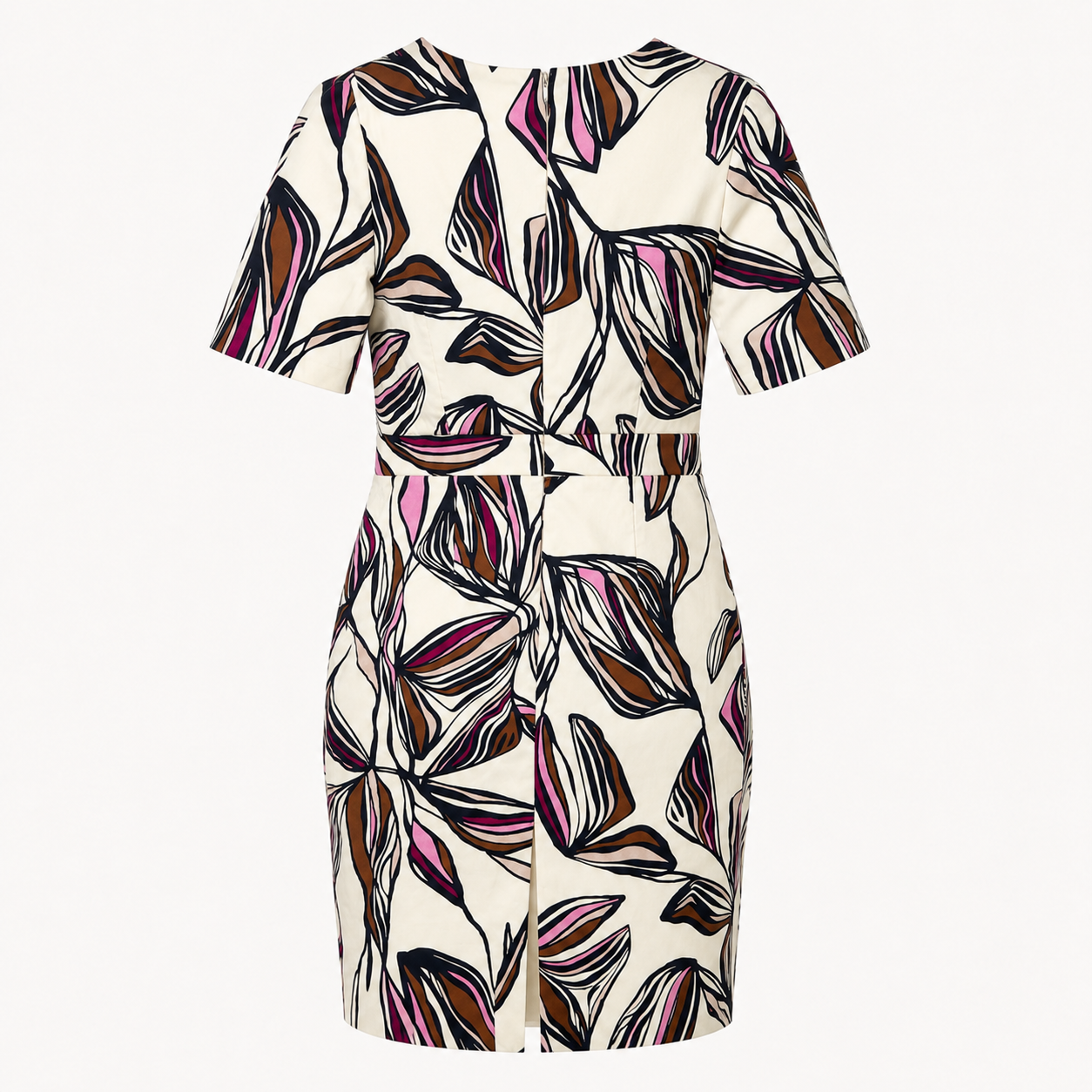 Rochie Comma ivoire cu imprimeu abstract colorat