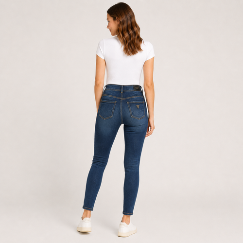 Blugi Guess Shape Up albastru închis skinny
