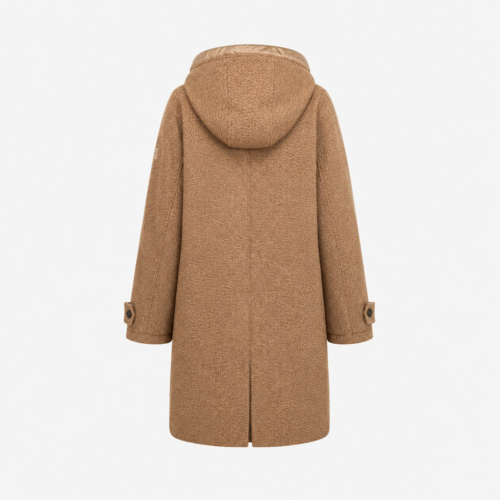 Palton Tom Tailor Fabric Mix cu glugă și inserție matlasată