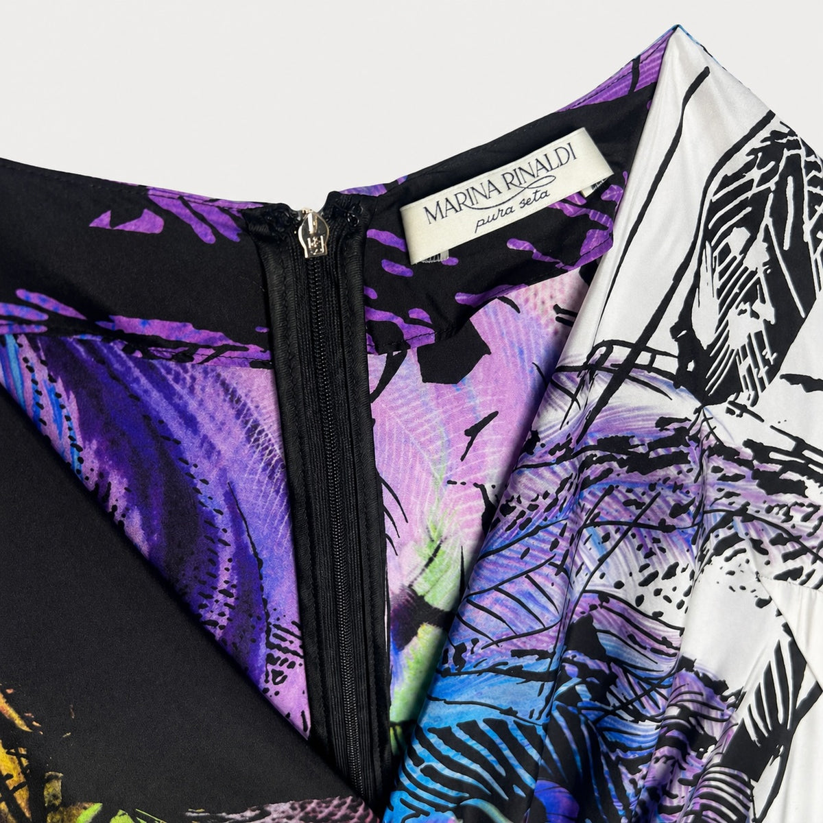 Rochie din mătase naturală Marina Rinaldi cu print multicolor