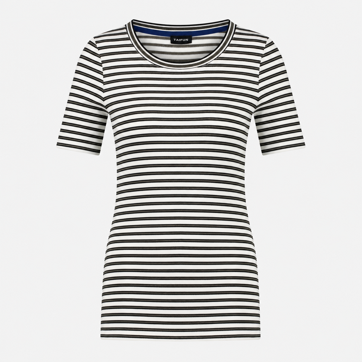 Tricou Taifun alb cu dungi negre