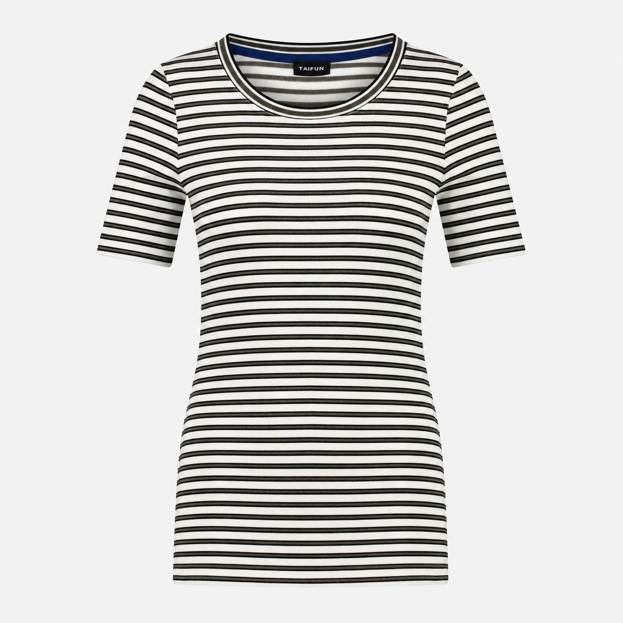 Tricou Taifun alb cu dungi negre