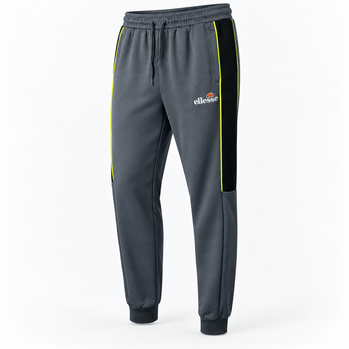Pantaloni de trening ellesse gri cu benzi laterale